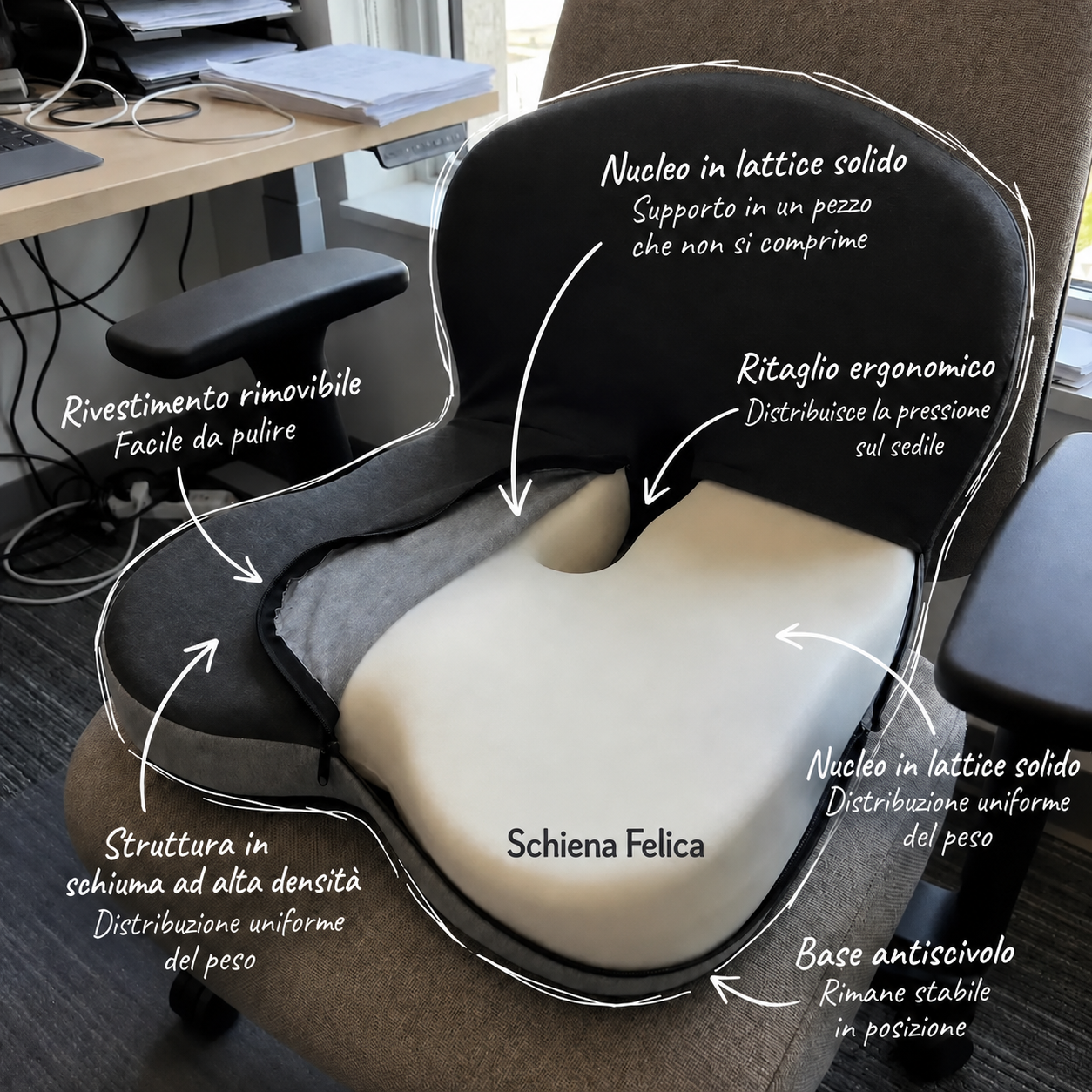 Schiena Felice™ Cuscino Comfort